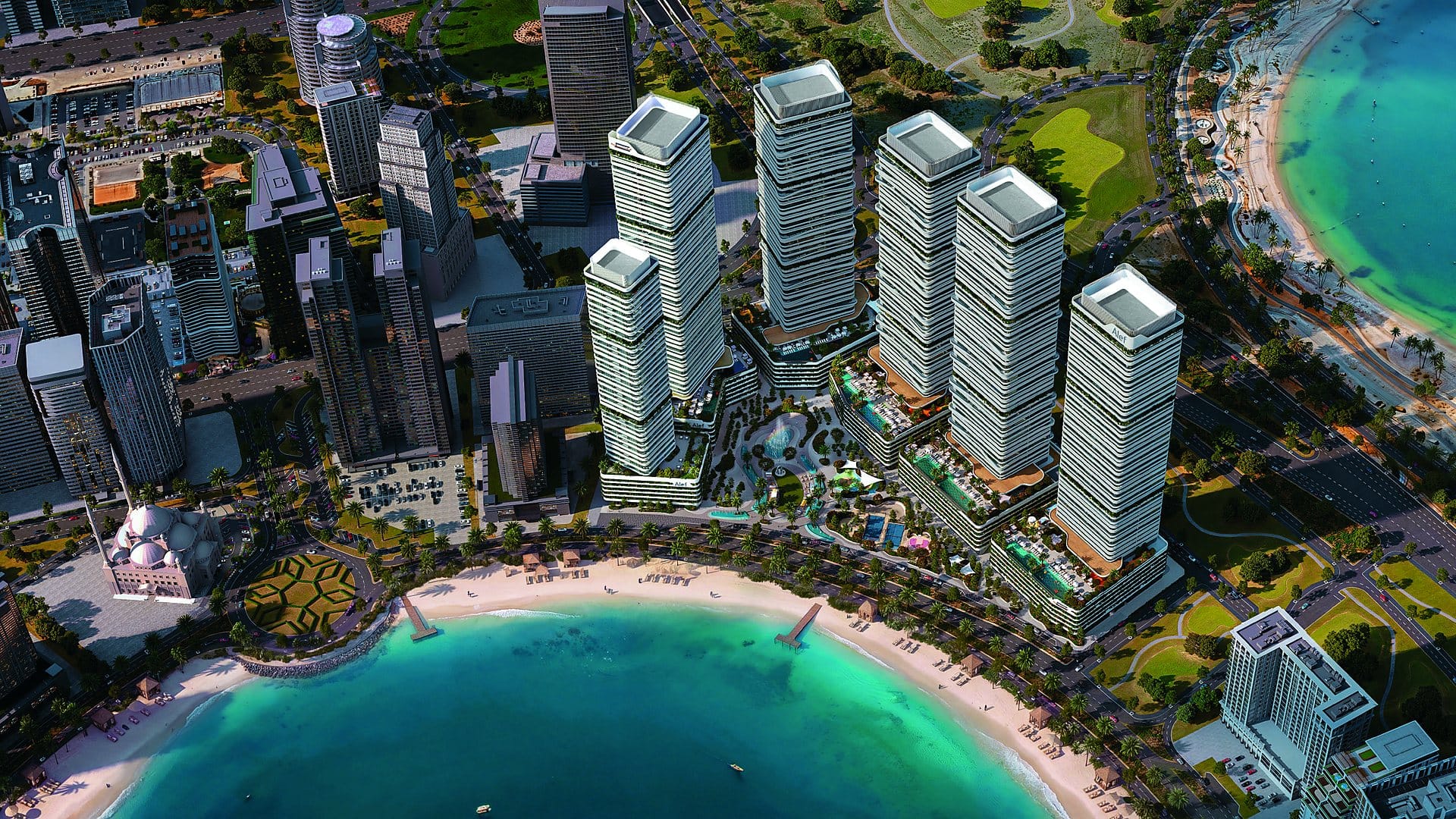 Linar by Alef waterfront towers at Al Mamzar, Sharjah