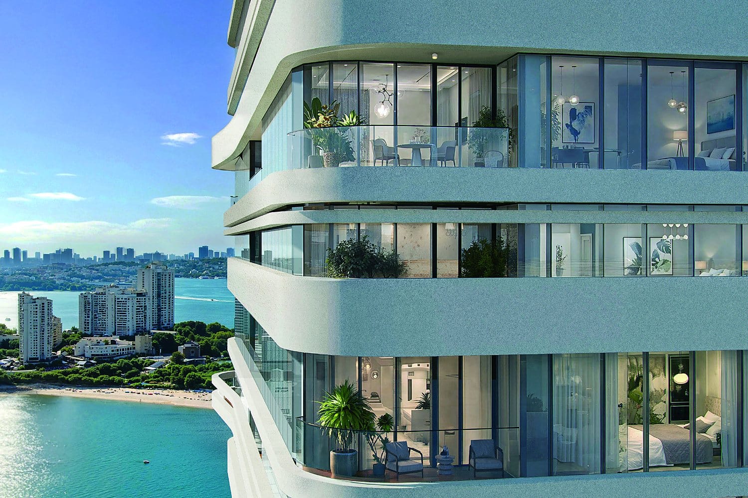 Linar by Alef tower architecture at Al Mamzar