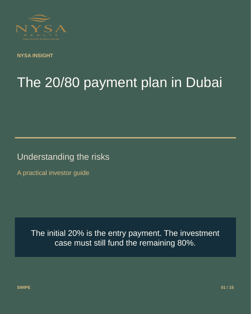 The 20/80 Payment Plan in Dubai: Understanding the Risks — A Practical Investor Guide